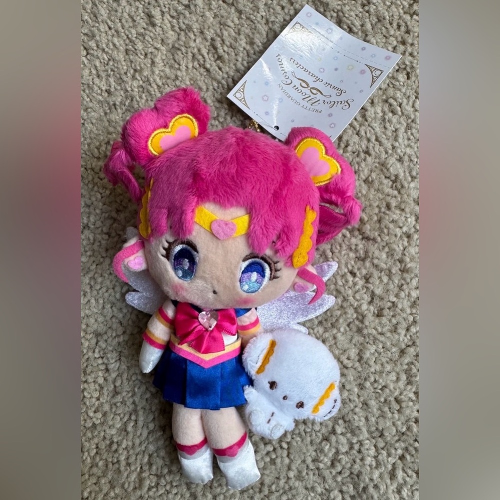 Sailor Moon Cosmos x Sanrio Characters Cogimyun Mascot Keychain NWT RARE HTF